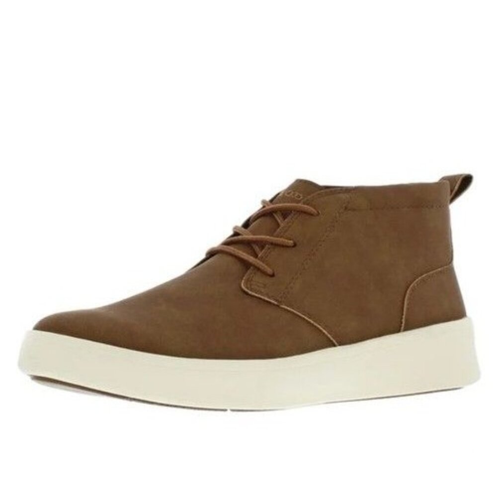 IZOD Palmer Men's 11 Chukka Boots Brown Leather Round Toe Lace-up Shoes Sneaker